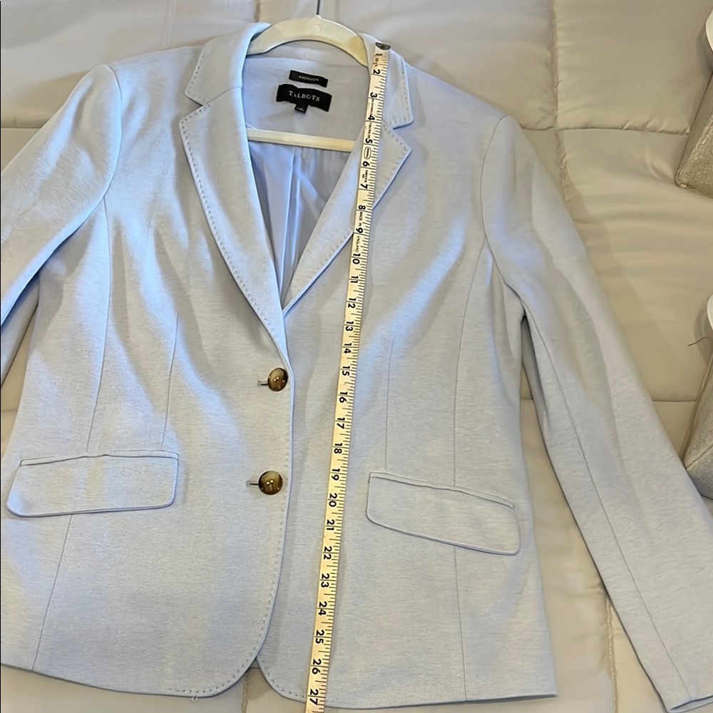 Talbots Light Gray Blazer Structured Notched Lape… - image 5